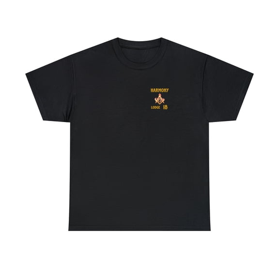 'Harmony lodge 18 fire shirt' Heavy Cotton Tee