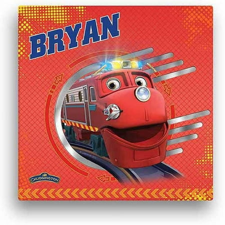 Personalized Chuggington Wilson Tracks 12" x 12" Canvas Wall Art