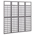 thumbnail image 2 of vidaXL 4-Panel Room Divider/Trellis Solid Fir Wood Grey 161x180 cm, 2 of 4
