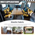 thumbnail image 3 of XYZCANDO Sunflower RV Dinette Cushion Covers Washable Bench Seat Cover Comfortable Cushion Covers for Couches and Sofas Universal Slip Covers for Loveseat Stretchable 2 Seat Couch Cover Black, 3 of 7