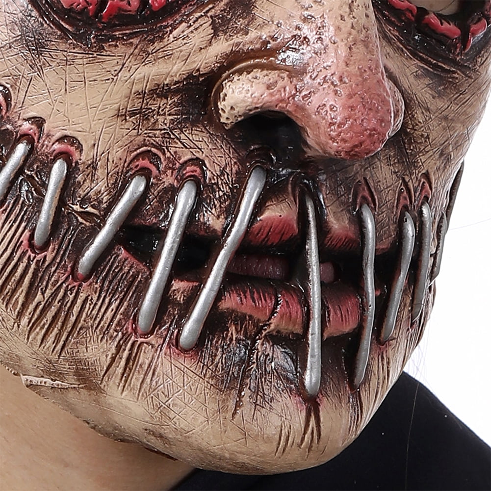 Máscara sangrienta de terror de Halloween para adultos, máscara de cara completa, accesorios de Mascarada, Zombie, monstruo, vampiro, demonio, látex, fiesta de disfraces Fivean unisex | en línea
