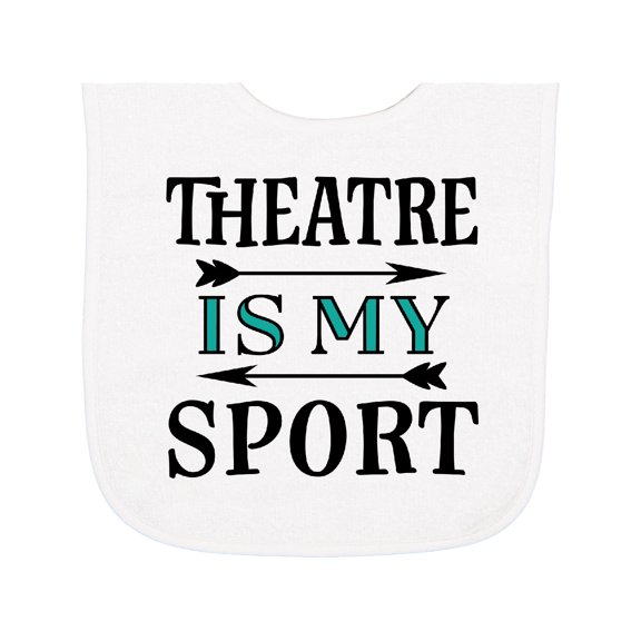 Inktastic Theatre is My Sport Drama Acting Baby Terry Cloth Bib