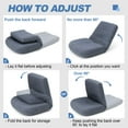 thumbnail image 4 of Pellebant  Gaming Chair Folding Adjustable Sofa, Bluish Gray, 4 of 8