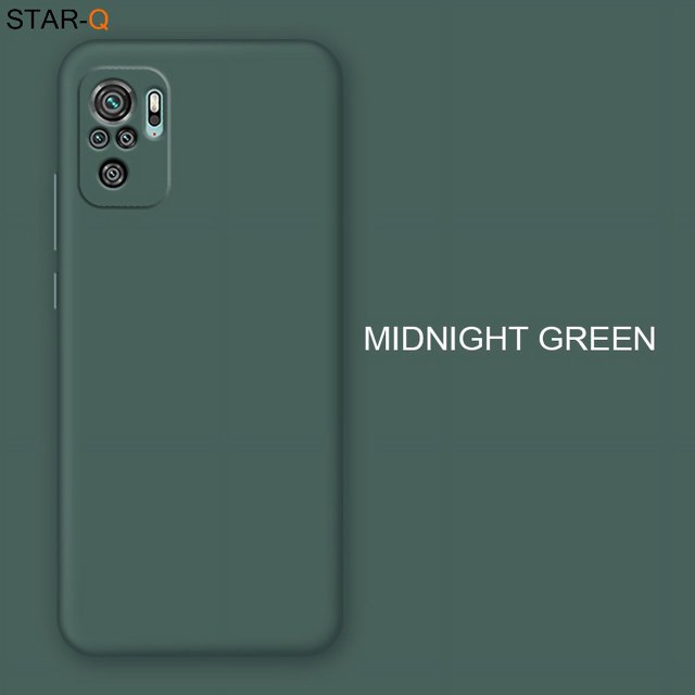 New Liquid Silicone Phone Case For Xiaomi Redmi Note 10 pro max 10s Original Camera Protective Soft Back Covers On Redmi Note10 JK Midnight green redmi note10 pro max