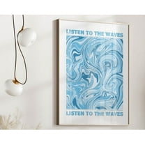 Coastal Cowgirl Poster Blue Wall Art Print Trendy Beachy Surf Decor, Retro Art Print Coastal Apartment Decor Aesthetic Retro Wall Art Print Wall Art, Modern Wall Decor, 8x12 UNFRAMED