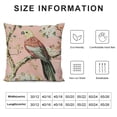 thumbnail image 5 of Patifu Chinoiserie Peacock Floral Blush Pink Throw Pillow Cover Modern Pillows Cushion Covers Chinoiserie Asian Oriental Pattern Square Throw Pillow Case for Car Bench Patio Porch Home, 5 of 5