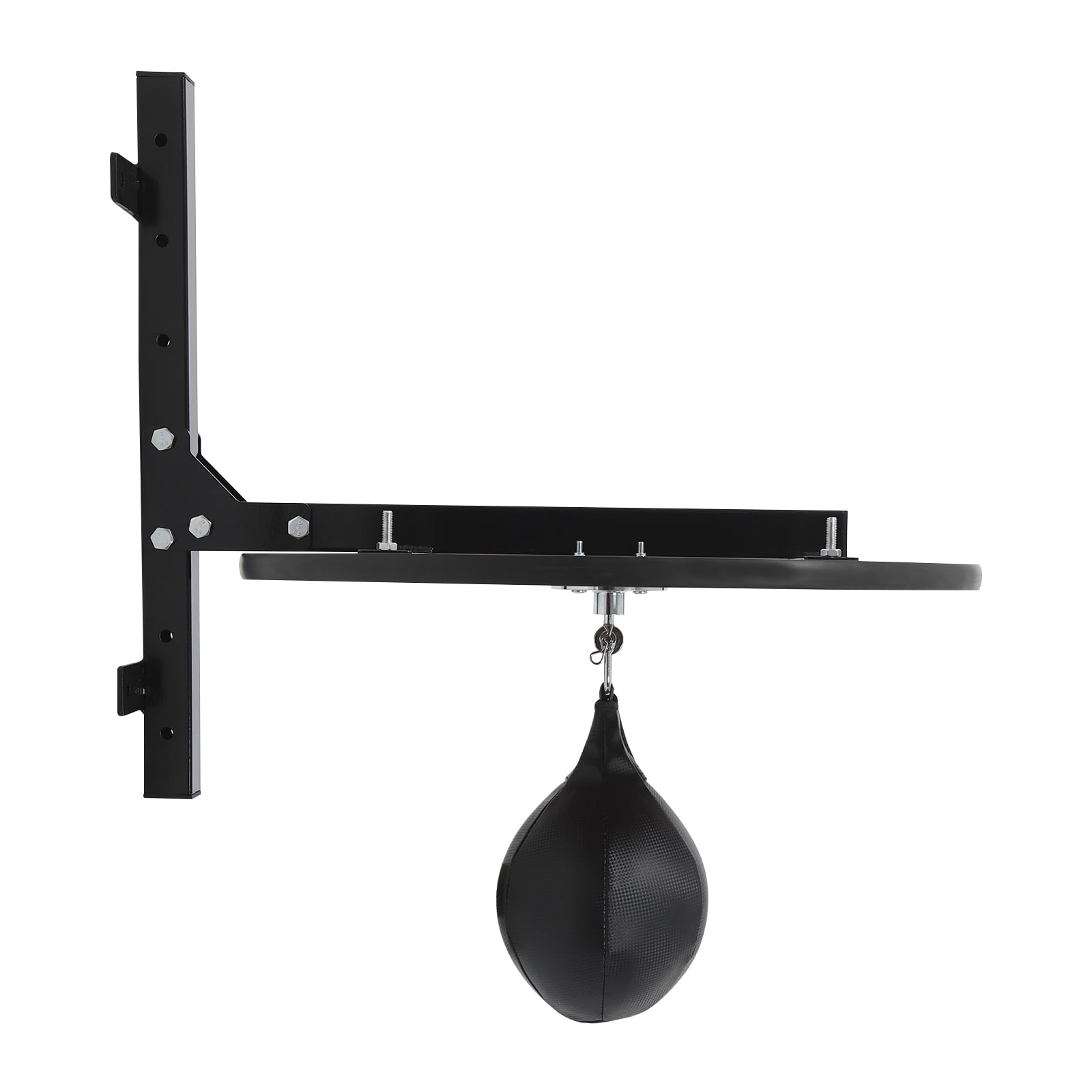 Wall-mounted Speed Bag Platform Kit, Heavy Duty Boxing Training Equipment Pump Steel, Wood, and PU Log Color Adjustable Height 30cm/11.81in