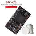 thumbnail image 3 of Placa base para minería BTCX79 H61 con CPU E5 2630 + ventilador + cable de interruptor, compatible con DDR3, gráficos 3060, 3070 y 3080, color negro, 3 of 5