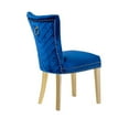 thumbnail image 3 of Eva 2 Piece Gold Legs Dining Chairs Finished with Velvet Fabric in Beige, 3 of 5