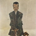 thumbnail image 2 of Egon Schiele 20x20 Black Ornate Framed Double Matted Museum Art Print Titled: Eduard Kosmack (1910), 2 of 5