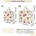 thumbnail image 2 of FORMRS Womens Corduroy Tote Bag Crossbody Shoulder Handbag with Pocket, Red Cherry, 2 of 7
