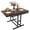 Brown, variant on Organizedlife 47.2 in Metal Convertible Bookshelf to Dining Table, 2-in-1 Transforming Table & 5-Tier Storage Shelf, Space-Saving Industrial Rustic Desk with Metal Frame for Apartment, Small Spaces