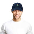 thumbnail image 6 of DALIX Christmas Holidays Mistletoe Hat Womens Embroidered Baseball Cap in Navy Blue, 6 of 7