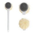 thumbnail image 3 of Unique Bargains 1pc Long Handle Double Sided Bath Brush Back Scrubber White, Gray, 3 of 6