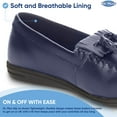 thumbnail image 4 of Dr. Max Womens Loafers E2X Casual Shoes for Women Navy Blue 8 Wide, 4 of 6