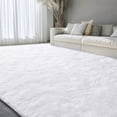 thumbnail image 5 of KIXINWA 5x7 Washable Large Area Rug for Living Room, Fluffy Shag Rug for Bedroom, Ultra Soft Plush Non Slip Carpet for Indoor Floor Bedside Nursery Kids Girls Room Dorm, Home Decor Aesthetic, White, 5 of 5