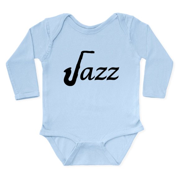 CafePress - Jazz Saxophone Long Sleeve Infant Bodysuit - Long Sleeve Cotton Baby Bodysuit