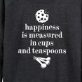 thumbnail image 3 of Instant Message - Happiness Measured Cups - Women's Lightweight French Terry Long Sleeve Shirt, 3 of 6