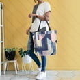 thumbnail image 4 of FORMRS Womens Canvas Tote Bag with Zipper Inner Pocket Shoulder Handbag, Pink Stripes, 4 of 7