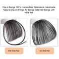 thumbnail image 4 of Graflsoa Hand-Woven Human Hair Clip-In Bangs with Sideburns, Lightweight Invisible Fringe for Women, Dark Brown, Natural Look, 12*21cm, 4 of 7