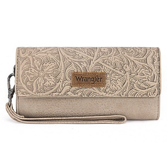 Cartera Montana West Wrangler de piel vegana color albaricoque para mujer