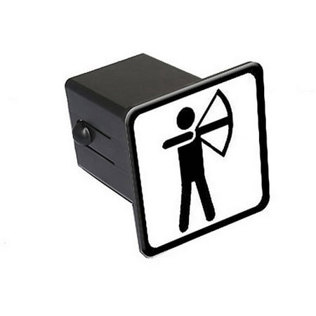 Archery Archer Bow Arrow Sign Symbol 2 Tow Trailer Hitch Cover Plug Insert