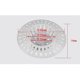 thumbnail image 4 of 5Pcs Hair Filter Spacer Washbasin Anti Blocking Filter Plastic Grid Drain Hole Filter White Diameter 60Mm, 4 of 5