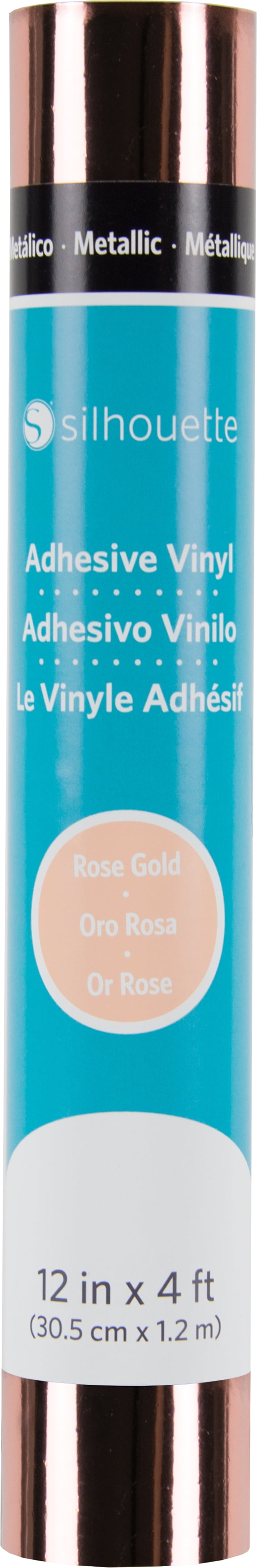 herramientas Silhouette Cameo Cricut para manualidades brillante metálico adhesivo permanente Rose Gold rollo 30,5 x 250cm Lámina de vinilo holográfica cromada de Plata 