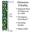 thumbnail image 3 of My Word! Happy Holidays Multicolor Ornaments Christmas Holiday Porch Board Welcome Sign & Porch Leaner for Front Porch Deck Patio or Wall Indoor Outdoor Farmhouse Rustic Vertical Home Decor 8"x46.5", 3 of 5