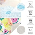 thumbnail image 6 of SKYSONIC Toilet Bathroom Rugs Sets 2 Piece, Summer Palm Leaves Tropical Flowers Soft Absorbent Fluffy Toilet Mat Set Non-Slip Rubber Backing Bath Mats for Bathroom,16"x24"+20"x24", 6 of 7
