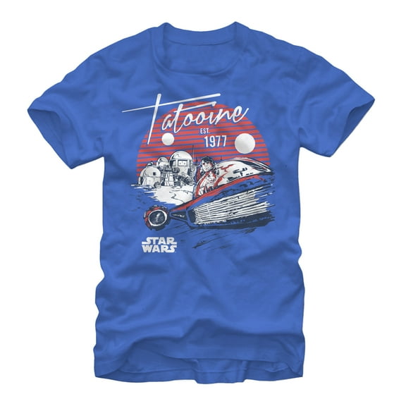 Men's Star Wars Tatooine Est 1977  Graphic Tee Royal X Large