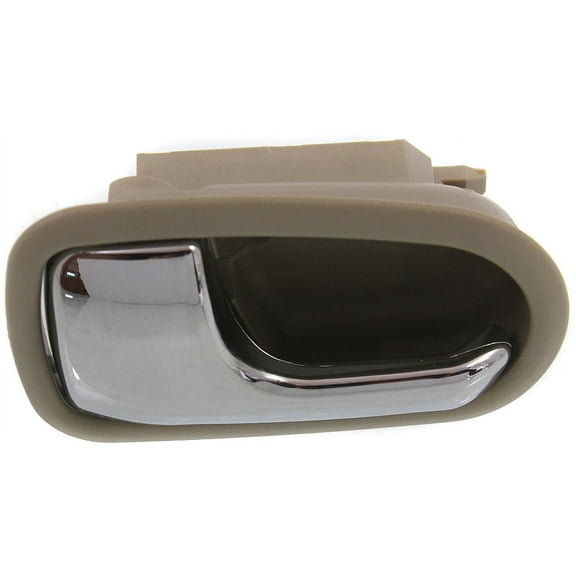 Interior Door Handle Compatible with 1995-2003 Mazda Protege Front or Rear, Driver Side Beige bezel with chrome lever