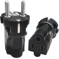 thumbnail image 1 of EcoNesxp Type German European Travel Adapter F 2 Outlets International Power Plug Pack Iceland Spain, 1 of 5