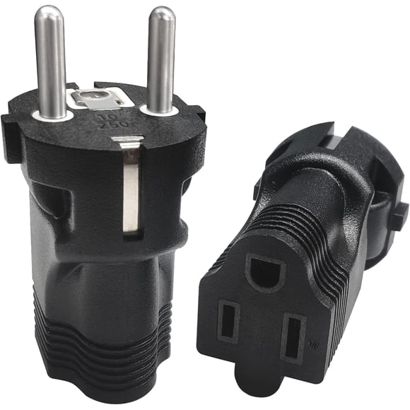 EcoNesxp Type German European Travel Adapter F 2 Outlets International Power Plug Pack Iceland Spain