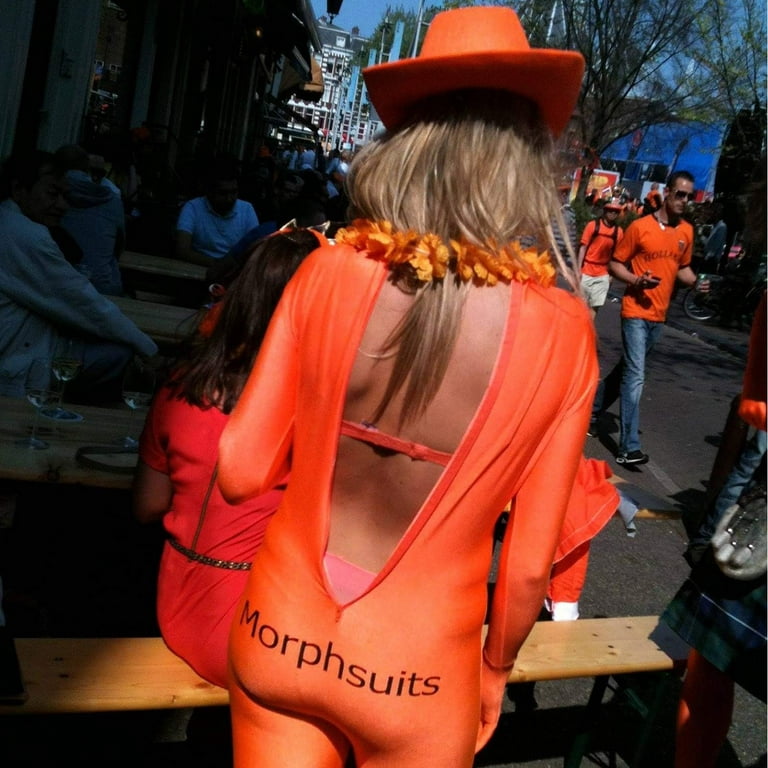Morphsuits Orange Morphsuit Mens Womens Skinsuit Zentai Suit Fancy