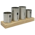 thumbnail image 4 of Sorbus Silverware Holder with Caddy for Spoons, Knives Forks, etc. Ideal for Kitchen, Dining, Entertaining, Buffet, Picnic, and more Stainless Steel with Bamboo Wood Base, 4 of 5
