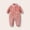 Pink, variant on Swuxness Newborn Fleece Long Sleeve Jumpsuit Toddler Warm Soft Full Length Rompers
