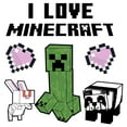 thumbnail image 2 of Men's Minecraft Love and Mobs Graphic Tee White 2X Large, 2 of 5