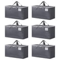 thumbnail image 1 of Cajas Mudanza, 6PCS Cajas de Almacenamiento, Bolsas de Mudanza de Gran Capacidad, Cajas para Mudanza con Asas Reforzadas y Bolsillo para Etiquetas,Organizador de Ropa para Mudanza (Gris), 1 of 7