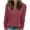 Wine, variant on PuLe Sweaters for Women Womens Lightweight Sweaters Long Sleeve Henley Shirt Fall Casual Crewneck Tunic Tops