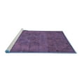 thumbnail image 2 of Ahgly Company Machine Washable Indoor Square Oriental Blue Industrial Area Rugs, 3' Square, 2 of 4