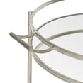 thumbnail image 5 of SAFAVIEH Lavinia Round 2-Tier Modern Bar Cart with Casters, Silver/Mirror, 5 of 5