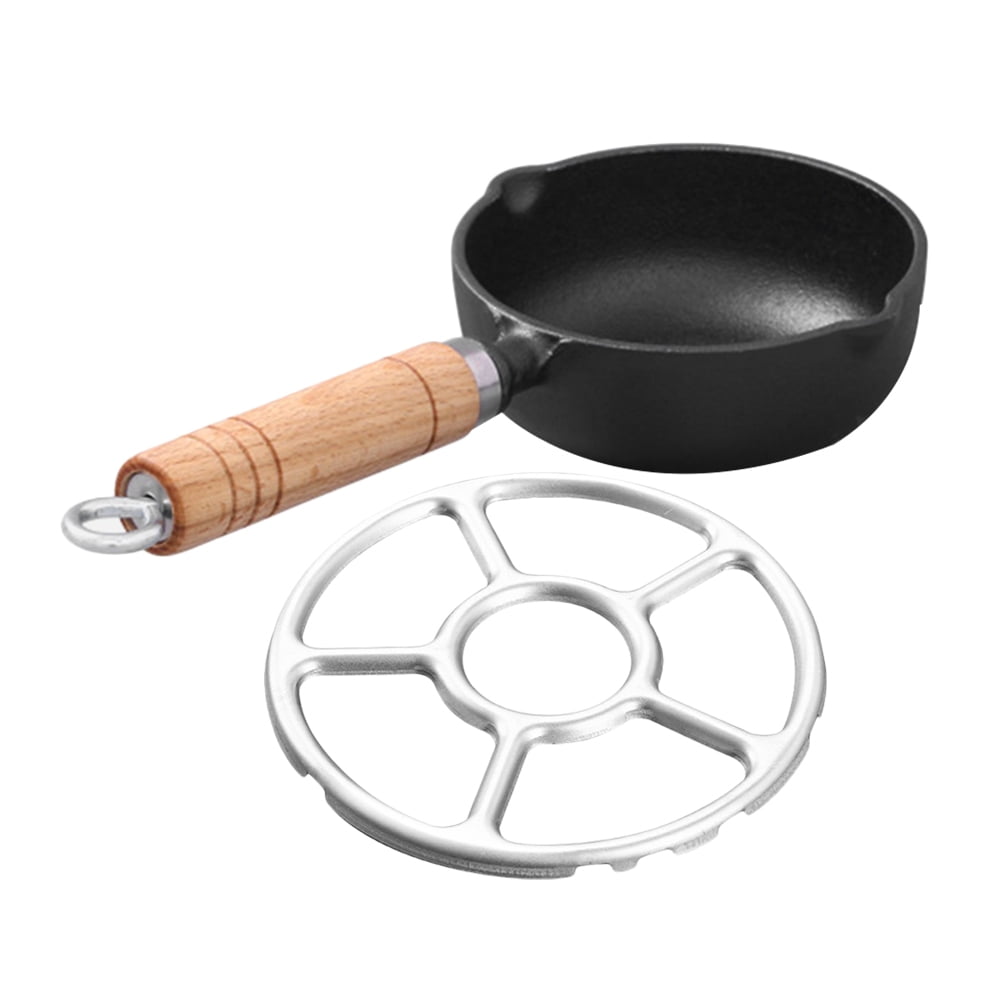 MLINS Small Pot with Wood Handle Egg Cooking Pancake Mold Butter Melting