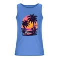 thumbnail image 4 of Gifts for Men! Titcea Tank Tops Men Palm Tree Printed Round Neck Sleeveless Summer Casual T Shirts Hawaiian Beach Holiday Loose Comfort Tank Top, 4 of 5
