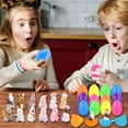 thumbnail image 2 of TIELUTT Easter Bunny Stress Pinching Easter Egg Twisting Toy Children's Party Surprise Eggshell Toy Easter Theme Small Kitchen Games 2 Years Girl Ironing Board Game for 5 Years Old Girl Jokes, 2 of 7