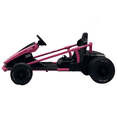 thumbnail image 4 of Joyracer 24V 14Ah Kids Electric Go Kart, 400W Ride on Toys with Remote Control, 3 Speeds Up to 10 MPH, Drift Go Kart for Ages 6+, Music, Bluetooth, Lights, Metal Frame, Pink, 4 of 10