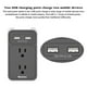 thumbnail image 3 of Huntkey Wall Mount Outlet with Dual 2.1 Amp USB Ports and Outlets, Gray (4 Pack), 3 of 7