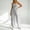 Grey, variant on Laipiong Plus Size Jumpsuits for Women 2026 Summer Fashion Strapless Solid Stretchy Wide Leg Romper Pants Casual Vacation One Piece Outfits