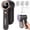Black-Gold, variant on Homtronics Electric Fabric Shaver Lint Remover, 2000mAh Rechargeable Sweater Defuzzer with 6-Leaf Blades, LED Light & Display, 3 Speeds, Safety Lock