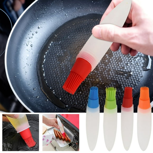 Fiudx Cepillo de Aceite de Cola Puntiaguda, Herramienta Multifuncional para Barbacoa, Limpieza Flexible de Zonas Estrechas, Material Resistente a Altas Temperaturas, Fácil de Limpiar, Esencial para L